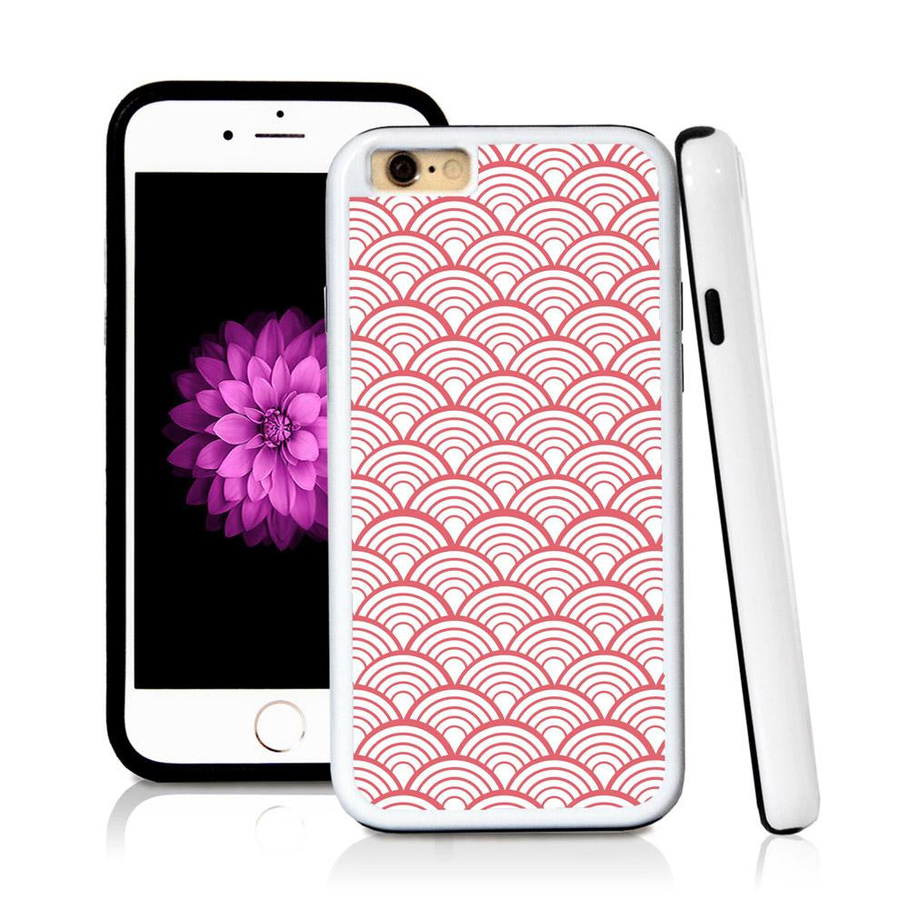 iPhone 6 case Japanese wave inside in Pink with hard plastic & rubber protective cover