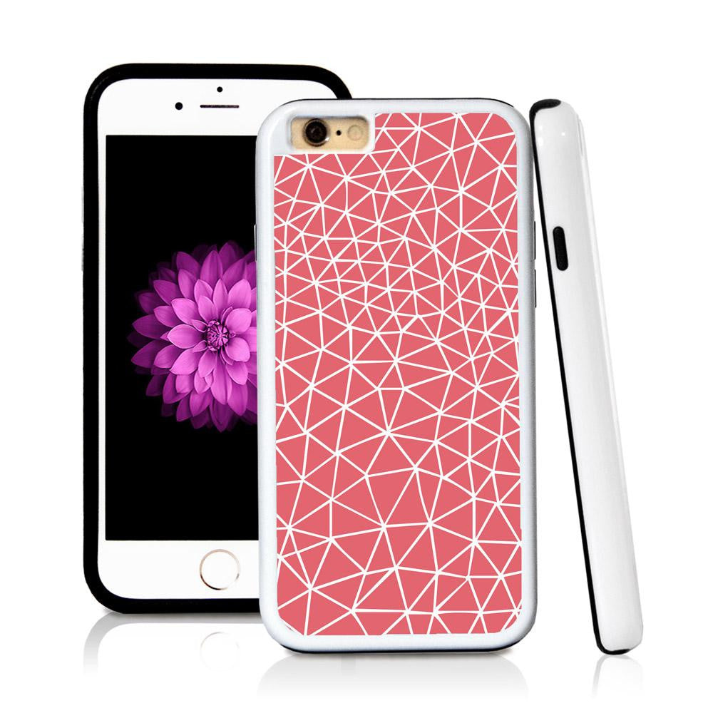 iPhone 6 case Line pattern in Pink with hard plastic & rubber protective cover