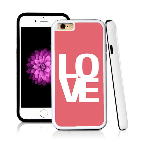 iPhone 6 case Love simple type helvetica in Pink with hard plastic & rubber protective cover