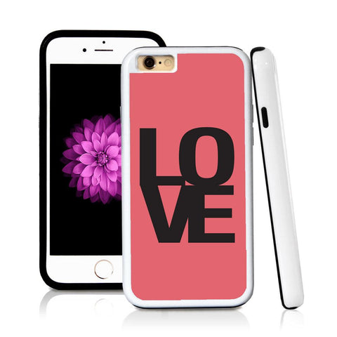 iPhone 6 case Love simple type helvetica in Pink with hard plastic and rubber protective cover