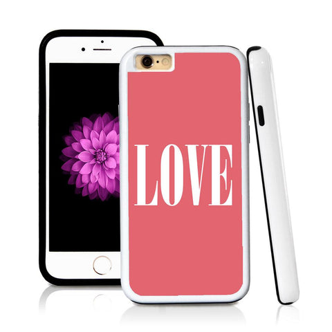 iPhone 6 case Love typography serif modern in Pink with hard plastic & rubber protective cover