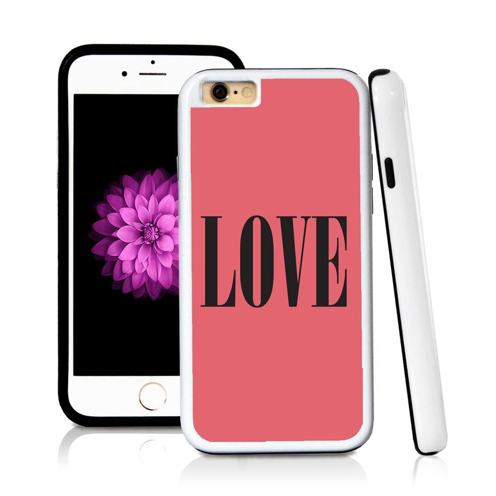 iPhone 6 case Love typography serif modern in Pink with hard plastic and rubber protective cover