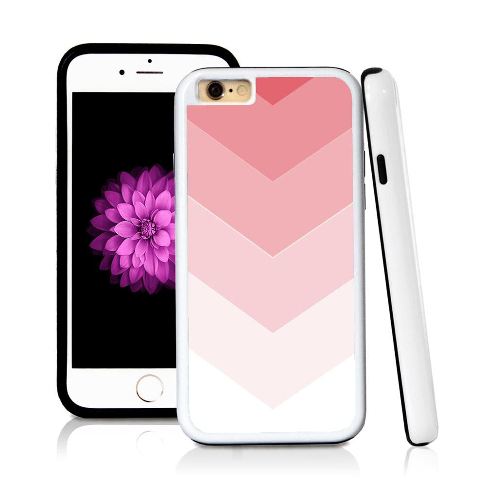 iPhone 6 case Ombre color white in Pink with hard plastic and rubber protective cover