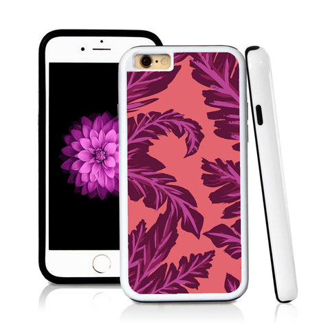 iPhone 6 case Palm leaves purple in Pink with hard plastic and rubber protective cover