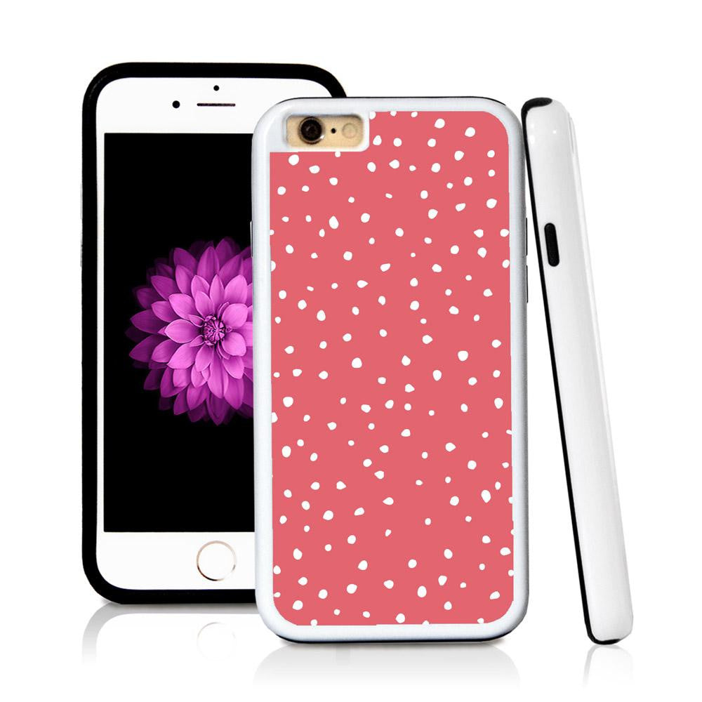 iPhone 6 case Polka dot in Pink with hard plastic & rubber protective cover