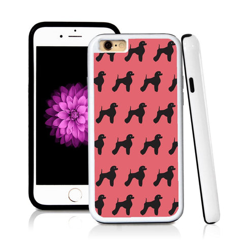 iPhone 6 case Poodle standing in Pink with hard plastic & rubber protective cover