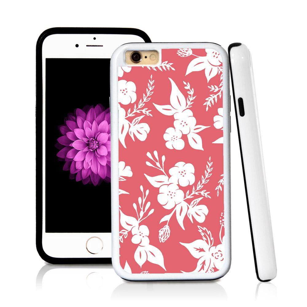 iPhone 6 case Solid flowal clusters in Pink with hard plastic & rubber protective cover