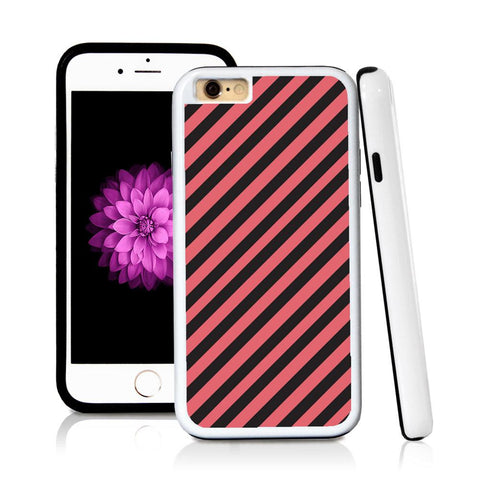 iPhone 6 case Stripe angle in Pink with hard plastic and rubber protective cover