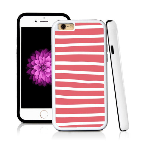 iPhone 6 case Stripes close together in Pink with hard plastic & rubber protective cover