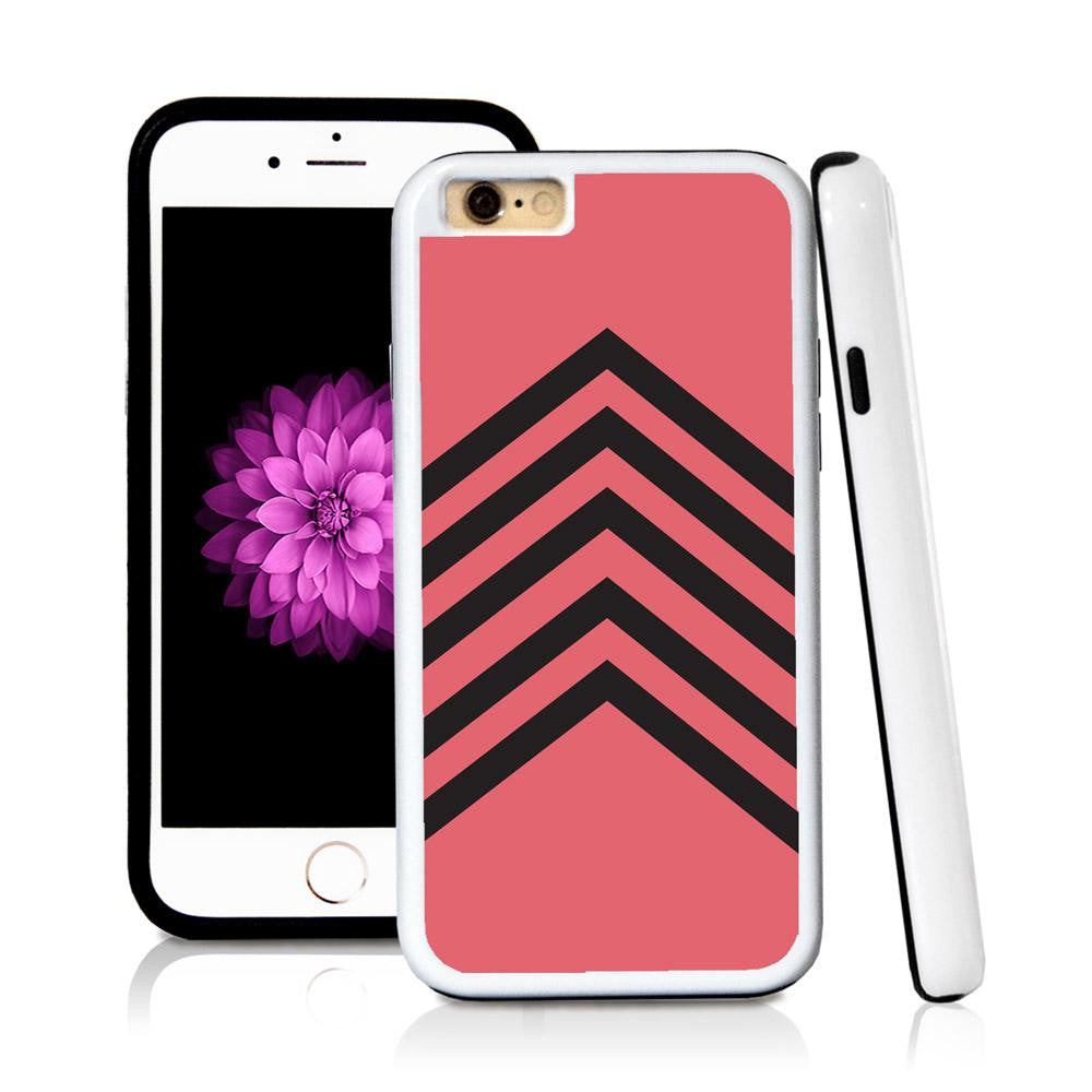 iPhone 6 case Stripes five middle page v in Pink with hard plastic and rubber protective cover