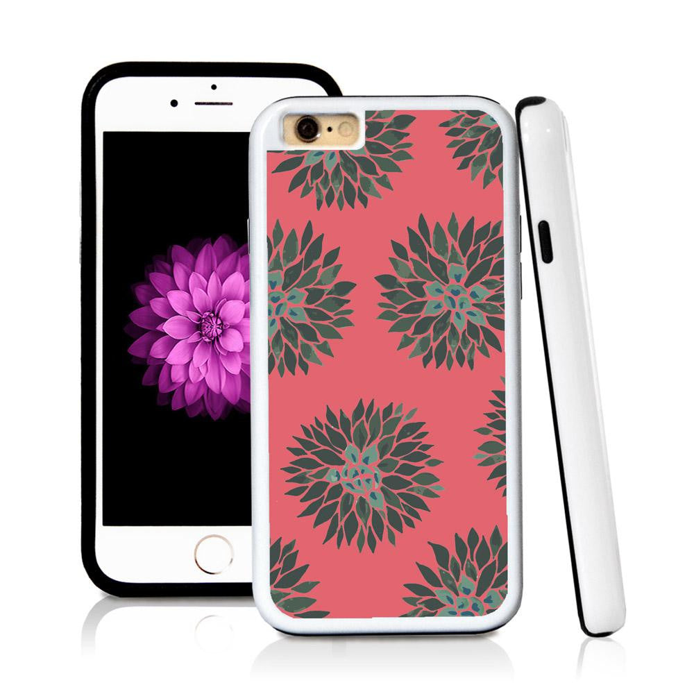 iPhone 6 case Succulent two in Pink with hard plastic & rubber protective cover