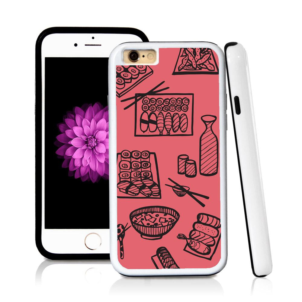 iPhone 6 case Sushi in Pink with hard plastic and rubber protective cover