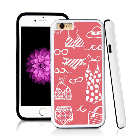 iPhone 6 case Swim vintage scene in Pink with hard plastic & rubber protective cover