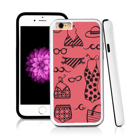 iPhone 6 case Swim vintage scene in Pink with hard plastic and rubber protective cover