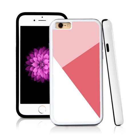 iPhone 6 case Three abstract modern simple sections in Pink with hard plastic & rubber protective cover