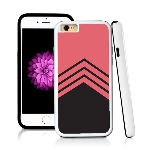 iPhone 6 case Three stripe triangle bottom in Pink with hard plastic and rubber protective cover