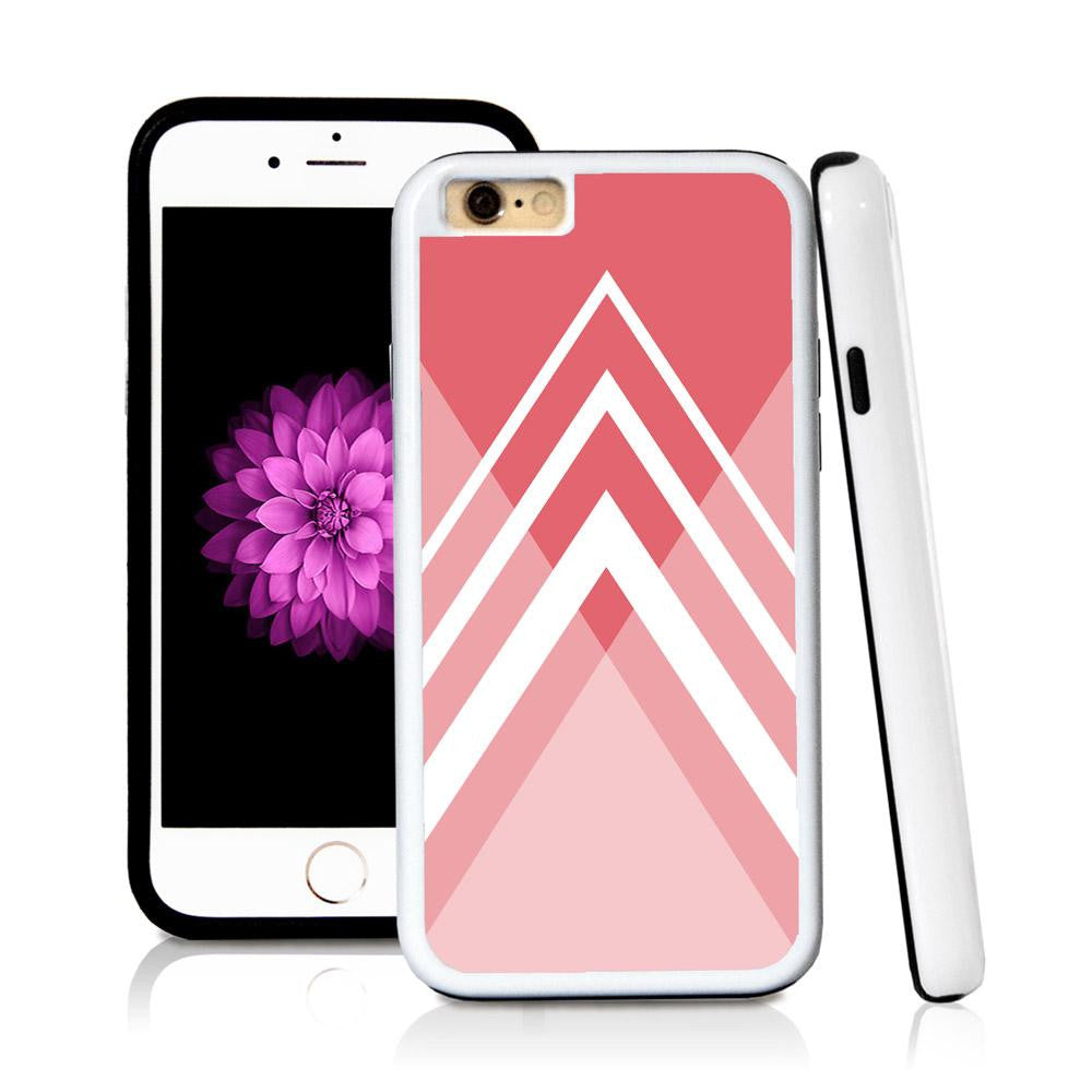 iPhone 6 case Traingle bottom in Pink with hard plastic & rubber protective cover