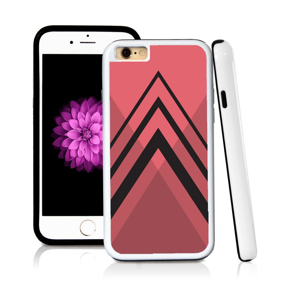 iPhone 6 case Traingle bottom in Pink with hard plastic and rubber protective cover