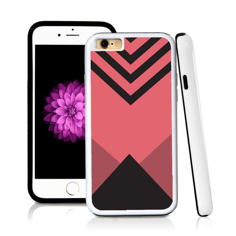 iPhone 6 case Triangle bottom stripes top in Pink with hard plastic and rubber protective cover