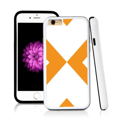 iPhone 6 case Abstract x in Orange with hard plastic & rubber protective cover