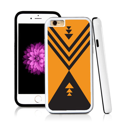 iPhone 6 case Aztec triangle in Orange with hard plastic and rubber protective cover