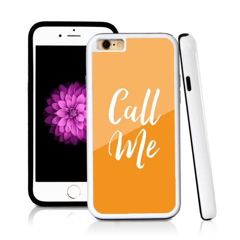 iPhone 6 case Call me in Orange with hard plastic & rubber protective cover