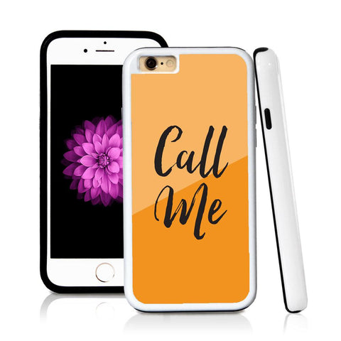 iPhone 6 case Call me in Orange with hard plastic and rubber protective cover