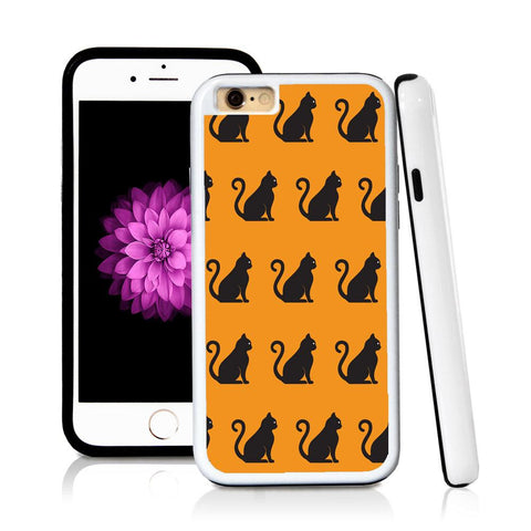 iPhone 6 case Cat sitting in Orange with hard plastic & rubber protective cover