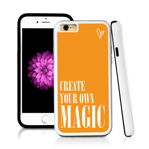 iPhone 6 case Create your own magic in Orange with hard plastic & rubber protective cover