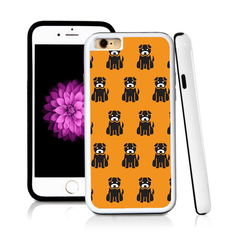 iPhone 6 case Dog sitting in Orange with hard plastic & rubber protective cover