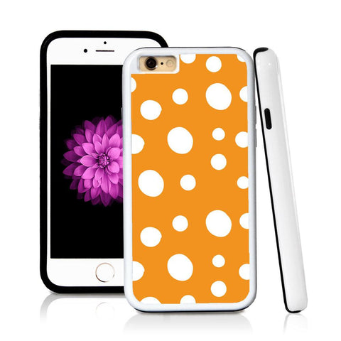 iPhone 6 case Dot pattern in Orange with hard plastic & rubber protective cover