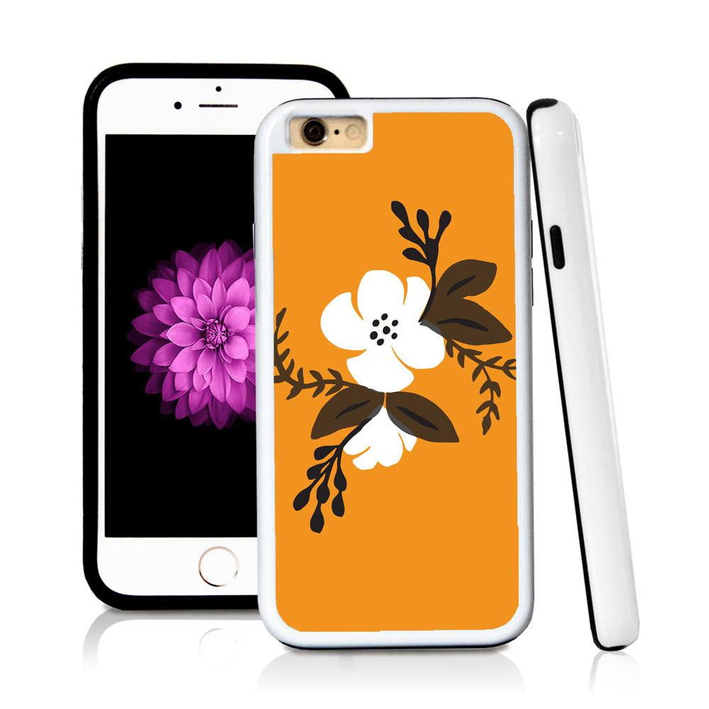 iPhone 6 case Flower cluster centered in Orange with hard plastic & rubber protective cover