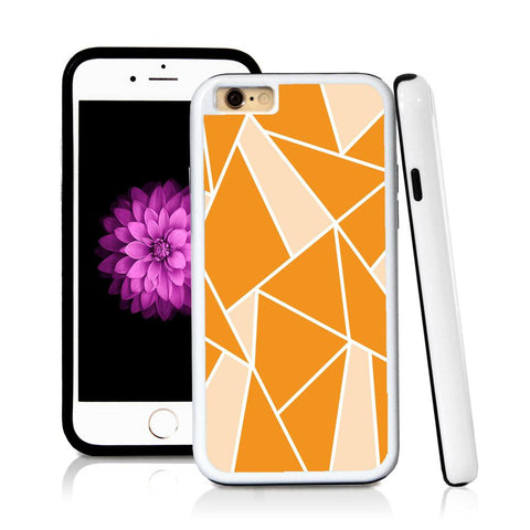 iPhone 6 case Geometric shapes in Orange with hard plastic & rubber protective cover