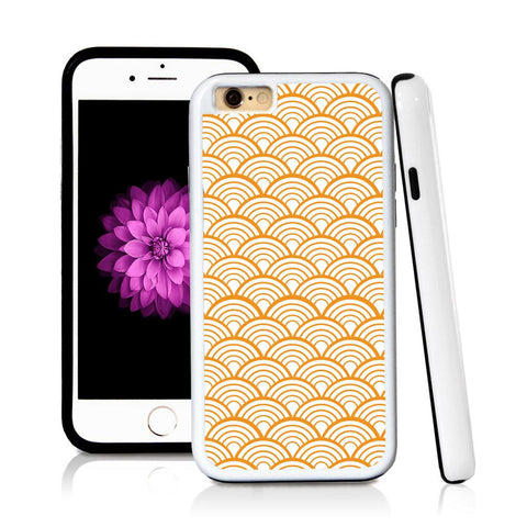 iPhone 6 case Japanese wave inside in Orange with hard plastic & rubber protective cover