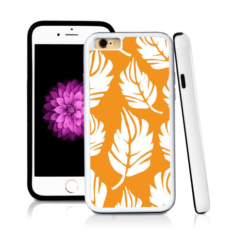 iPhone 6 case Large leaves in Orange with hard plastic & rubber protective cover