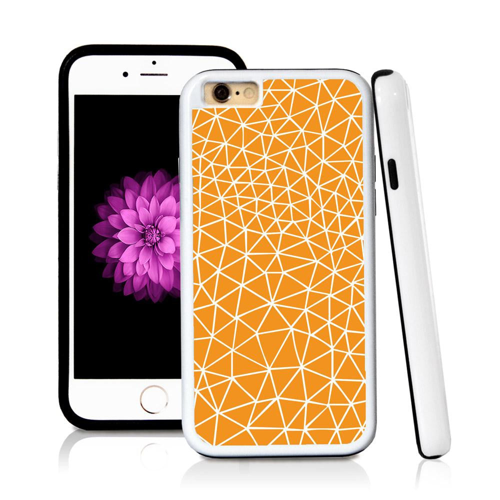 iPhone 6 case Line pattern in Orange with hard plastic & rubber protective cover