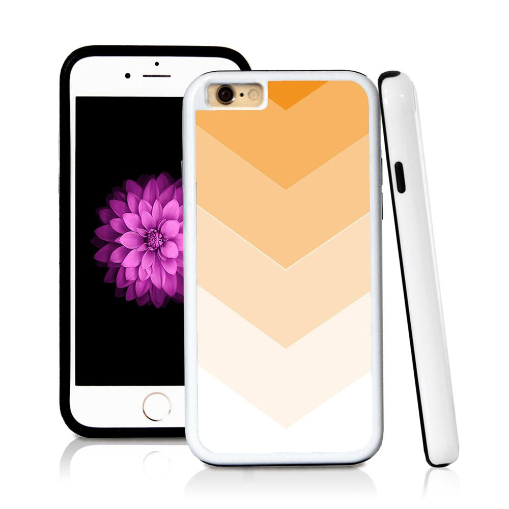 iPhone 6 case Ombre color white in Orange with hard plastic & rubber protective cover