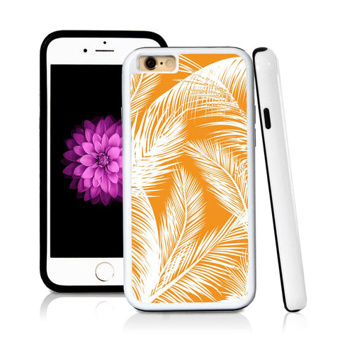 iPhone 6 case Palm leaves thin in Orange with hard plastic & rubber protective cover