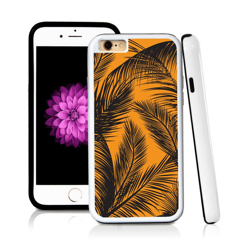 iPhone 6 case Palm leaves thin in Orange with hard plastic and rubber protective cover