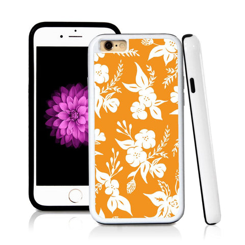 iPhone 6 case Solid flowal clusters in Orange with hard plastic & rubber protective cover