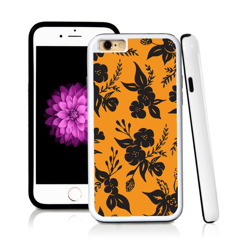 iPhone 6 case Solid flowal clusters in Orange with hard plastic and rubber protective cover