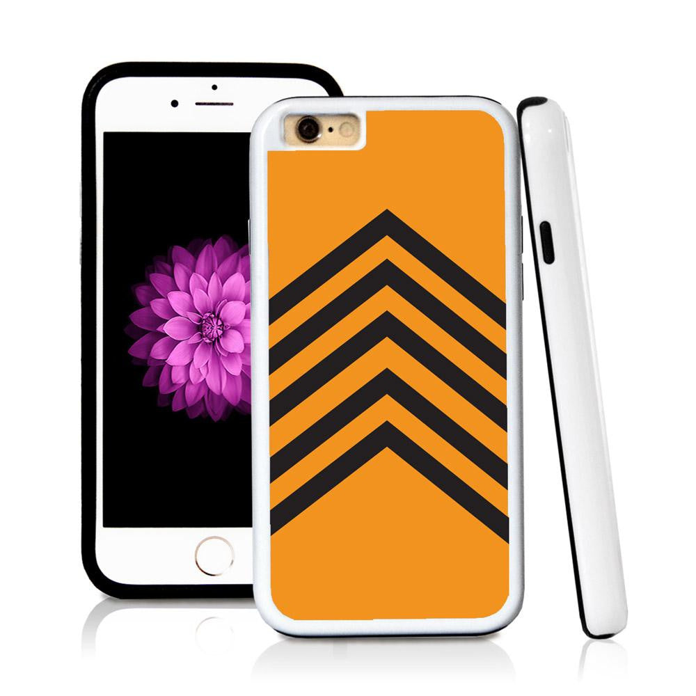 iPhone 6 case Stripes five middle page v in Orange with hard plastic and rubber protective cover