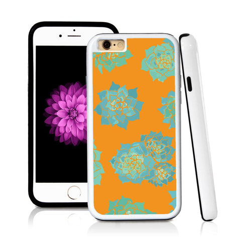 iPhone 6 case Succulent three in Orange with hard plastic & rubber protective cover