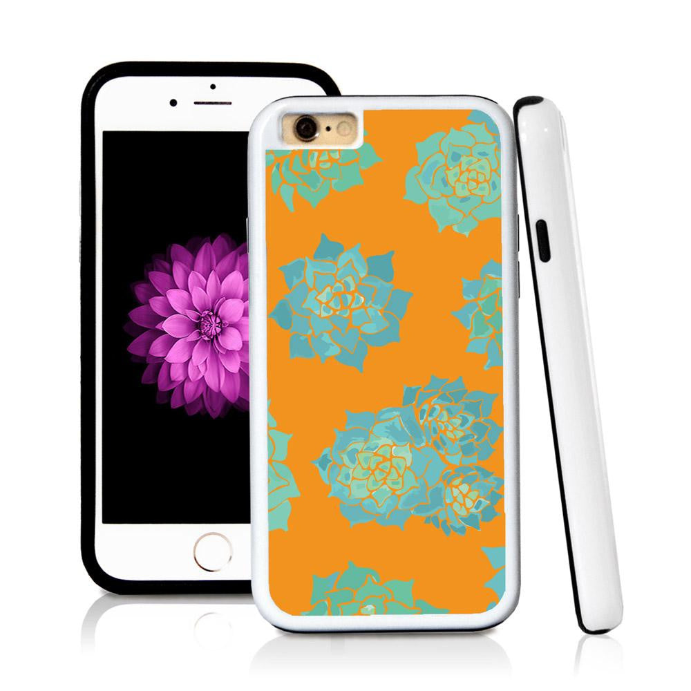 iPhone 6 case Succulent three in Orange with hard plastic and rubber protective cover