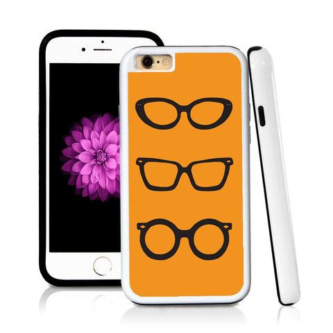 iPhone 6 case Sunglasses three in Orange with hard plastic and rubber protective cover