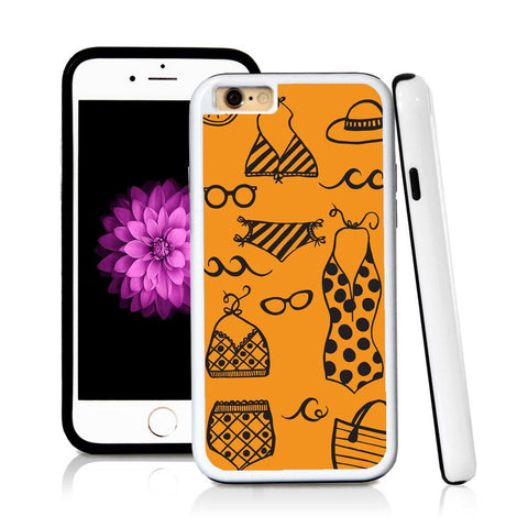 iPhone 6 case Swim vintage scene in Orange with hard plastic and rubber protective cover