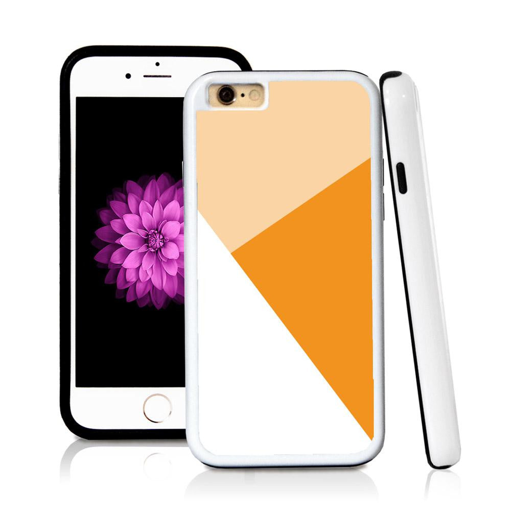 iPhone 6 case Three abstract modern simple sections in Orange with hard plastic & rubber protective cover