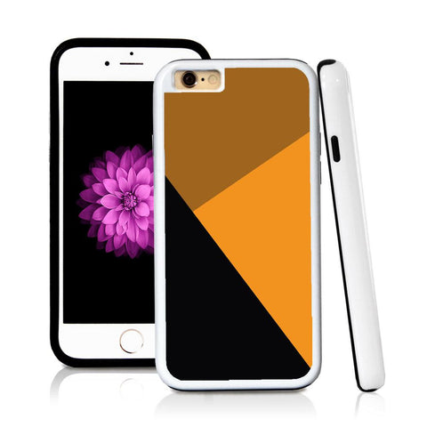 iPhone 6 case Three abstract modern simple sections in Orange with hard plastic and rubber protective cover