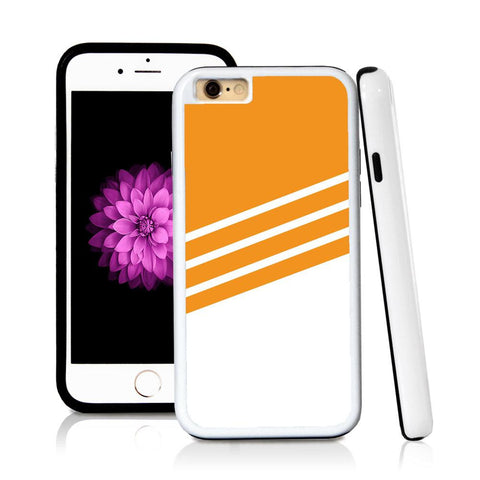 iPhone 6 case Three stripes bottom half in Orange with hard plastic & rubber protective cover