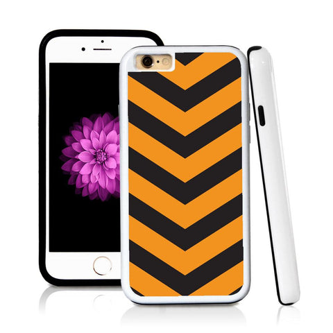 iPhone 6 case V stripe seven in Orange with hard plastic and rubber protective cover